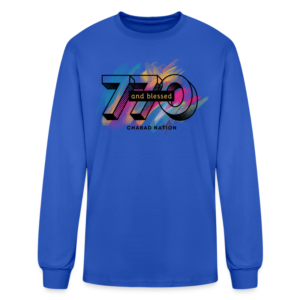 770 And Blessed Men's Long Sleeve T-Shirt - royal blue