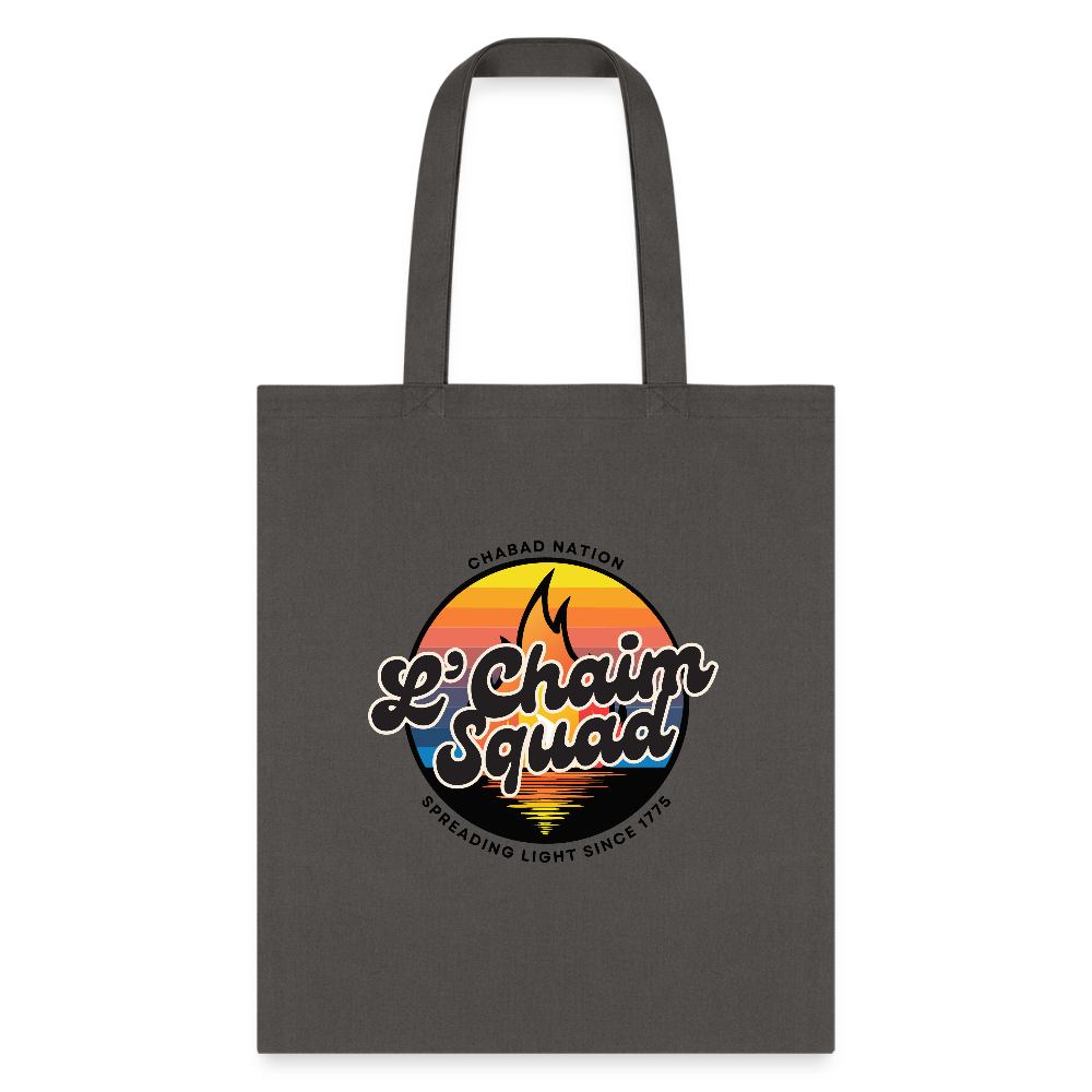 L’Chaim Squad – Spreading Light Tote Bag - charcoal