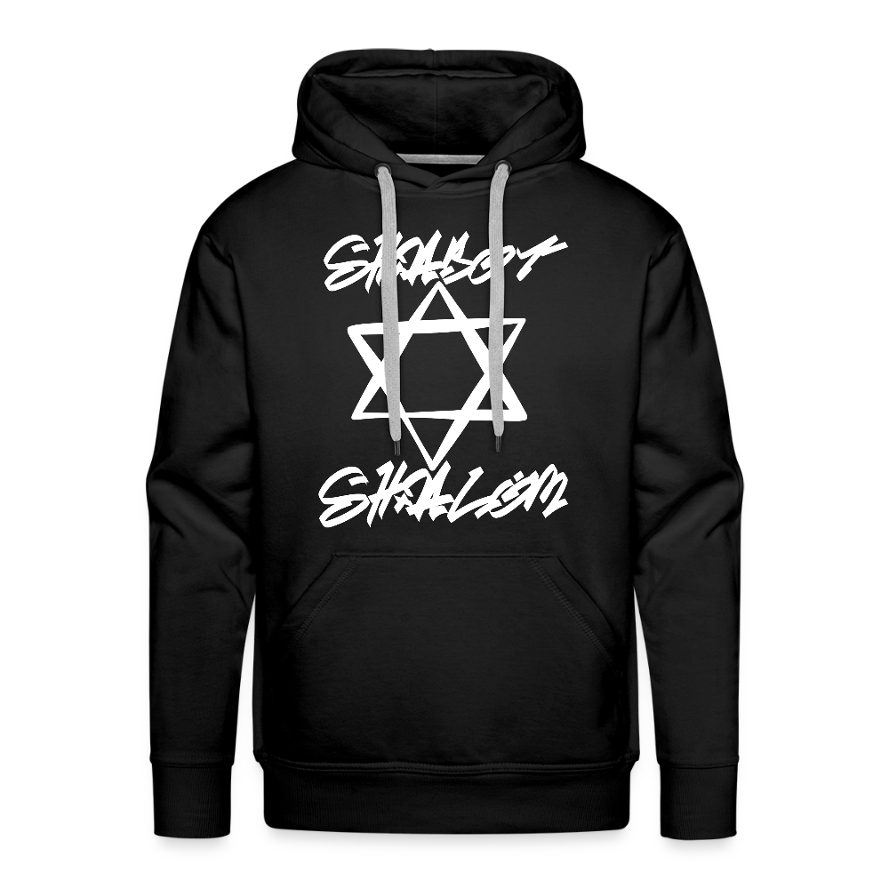 Shabbat Shalom Graffiti Light Star Men’s Premium Hoodie - black
