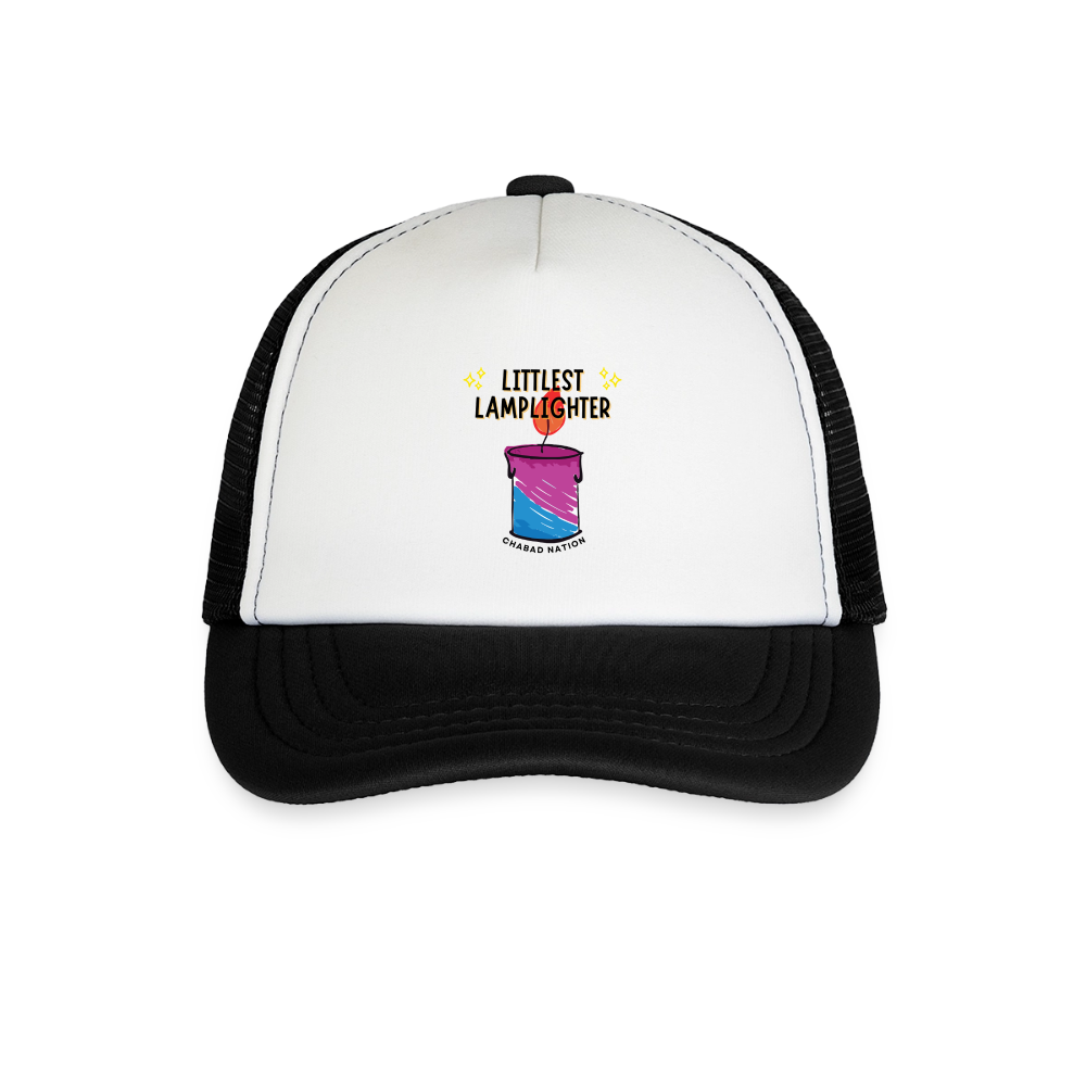 Littlest Lamplighter Kid's Trucker Cap - white/black