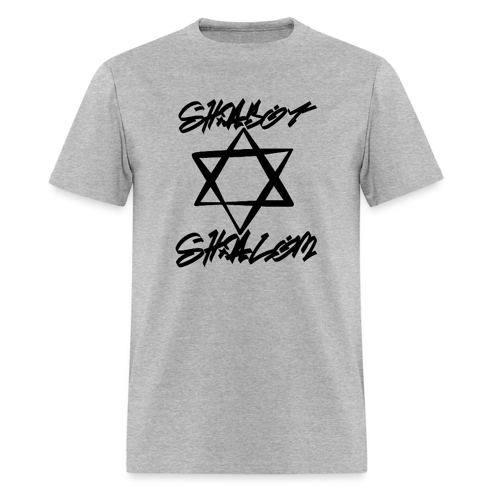 Shabbat Shalom Graffiti Star Men's T-Shirt | GILDAN 5000 - heather gray