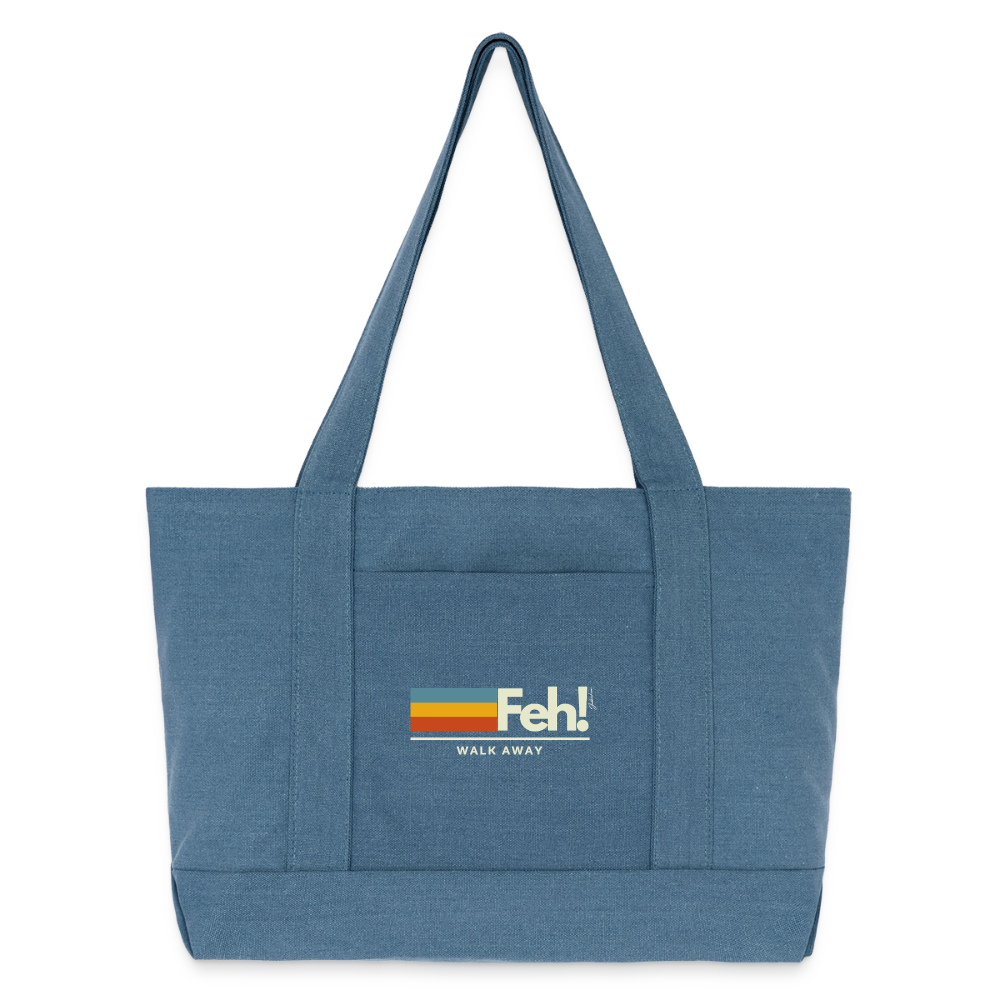 Feh! Cotton Pigment Dyed Tote Bag - denim