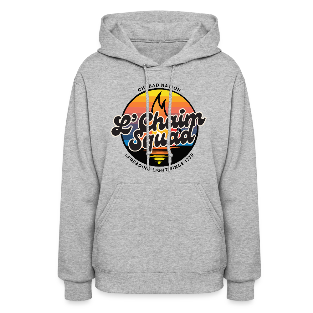 Lâ€™Chaim Squad â€“ Spreading Light Women's Hoodie - heather gray