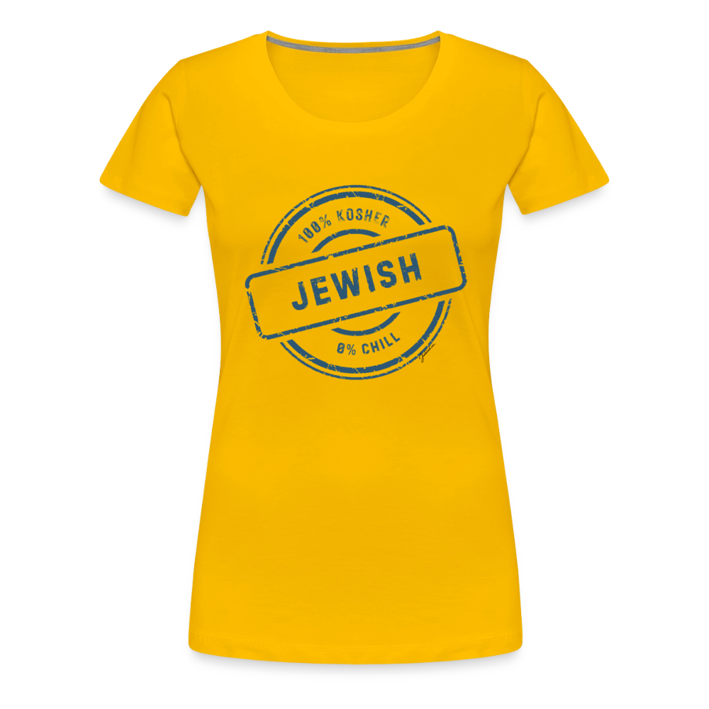 100% Jewish Women’s Premium T-Shirt - sun yellow