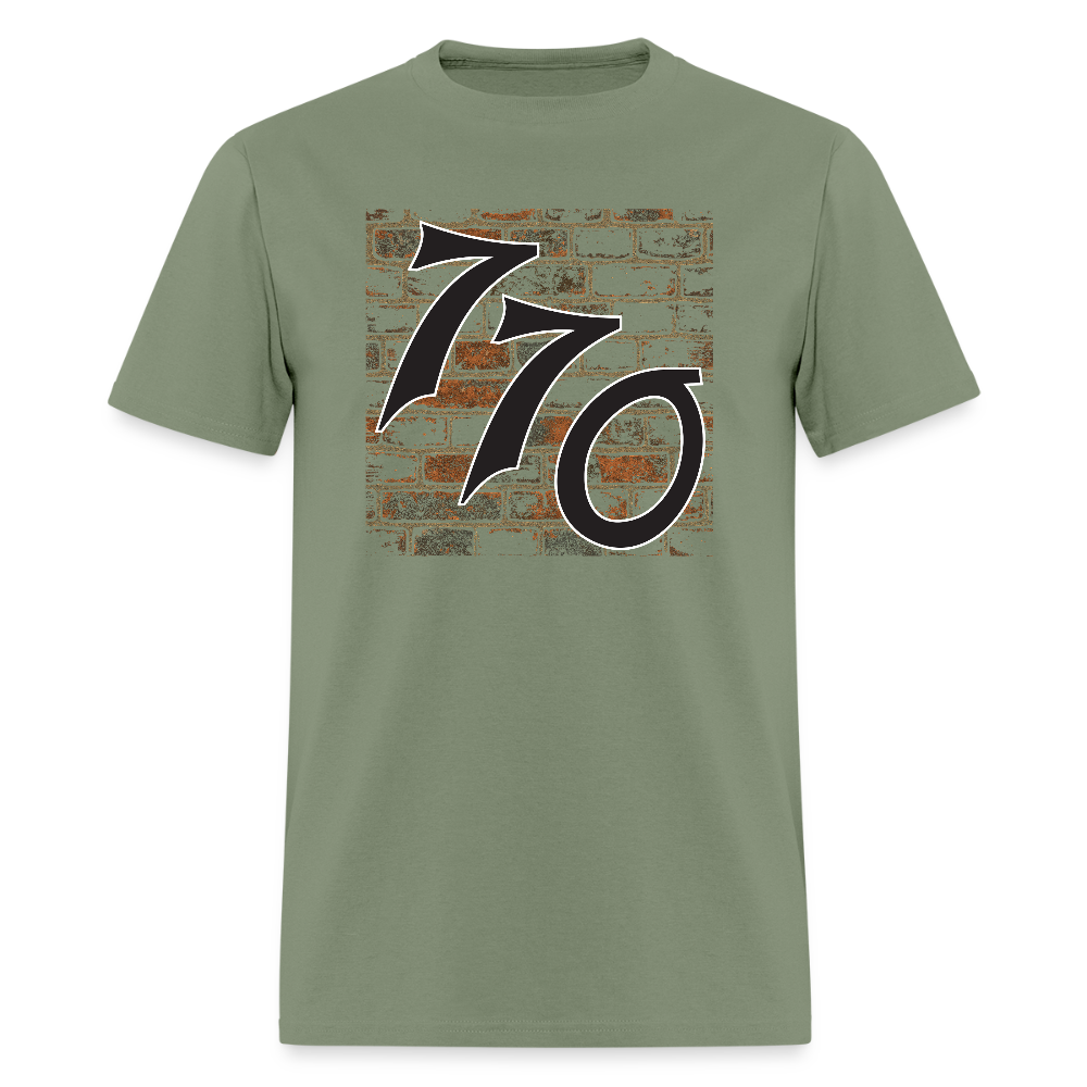770 Brick Wall Men's T-Shirt | GILDAN 5000 - military green