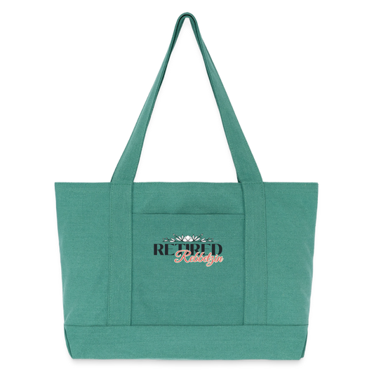 Retired Rabbetzin Cotton Pigment Dyed Tote Bag - mermaid green