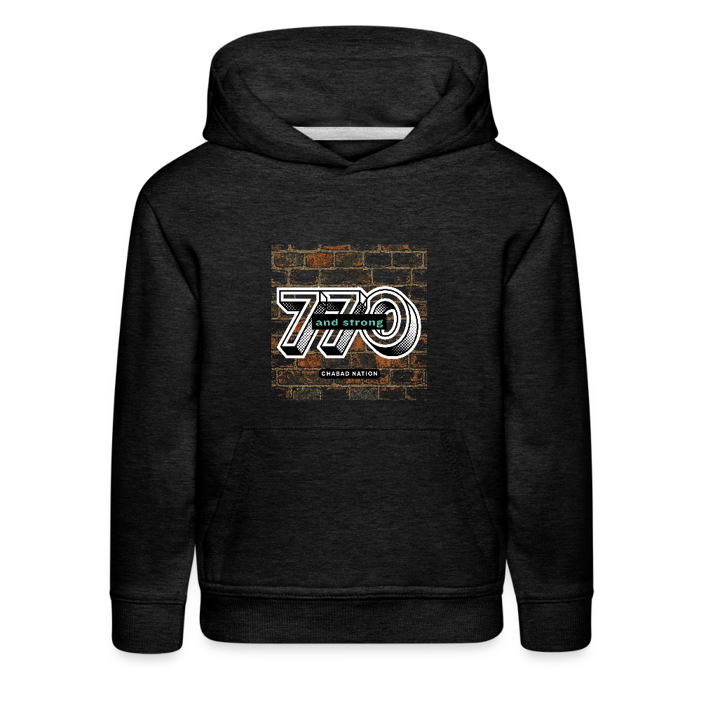 770 And Strong Kids‘ Premium Hoodie - charcoal grey