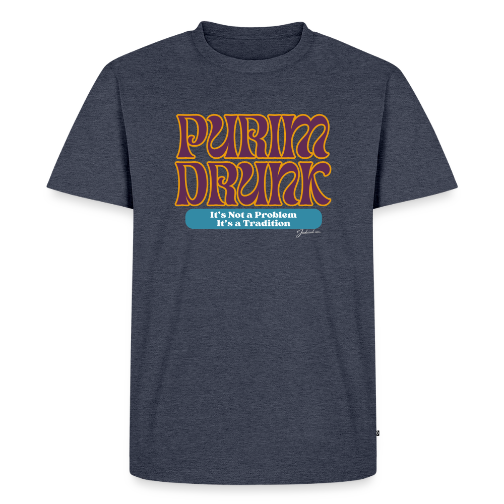 Purim Drunk Men's Premium T-Shirt - heather denim 