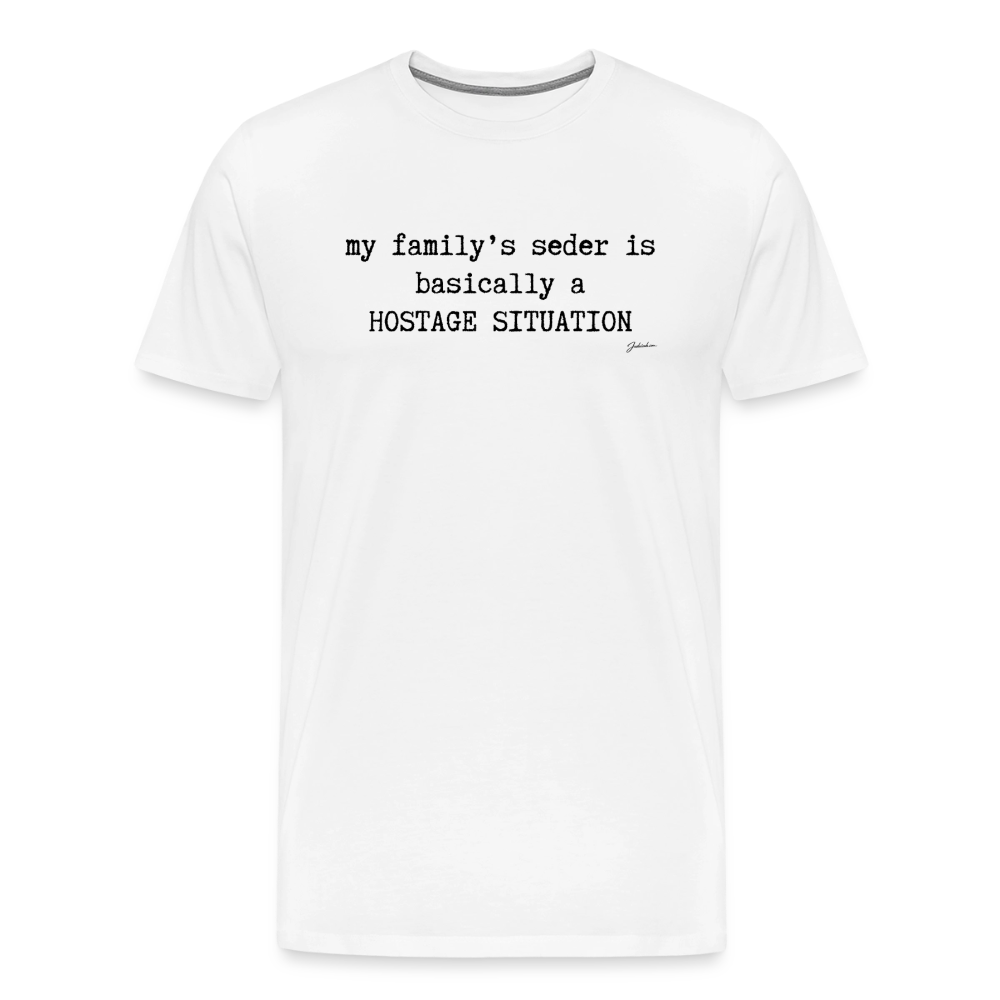 Seder Hostage Men's Premium T-Shirt - white