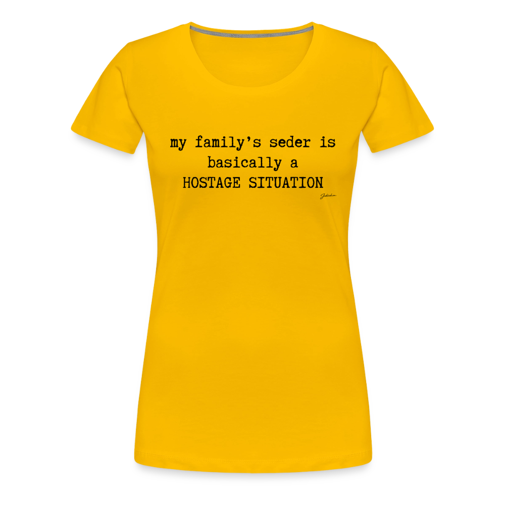 Seder Hostage Women’s Premium T-Shirt - sun yellow