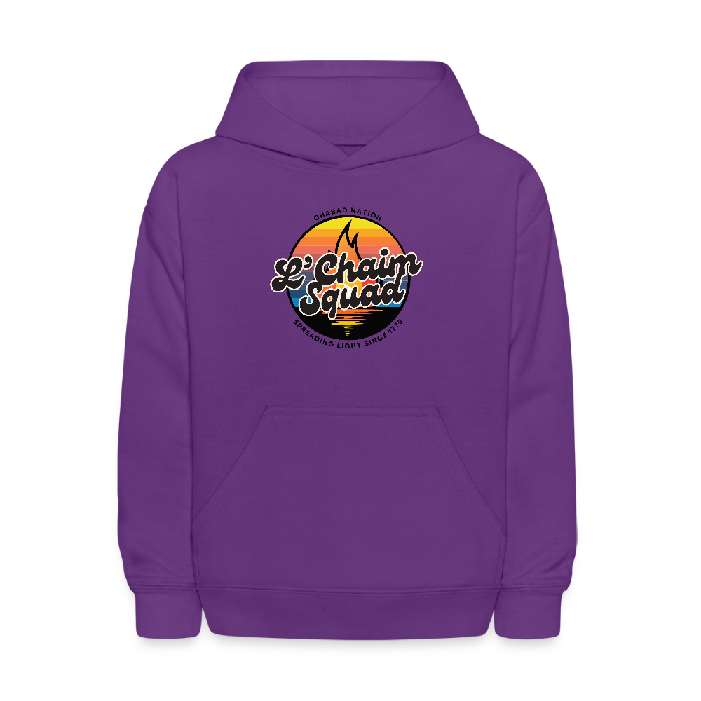 L’Chaim Squad – Spreading Light Kids' Hoodie - purple