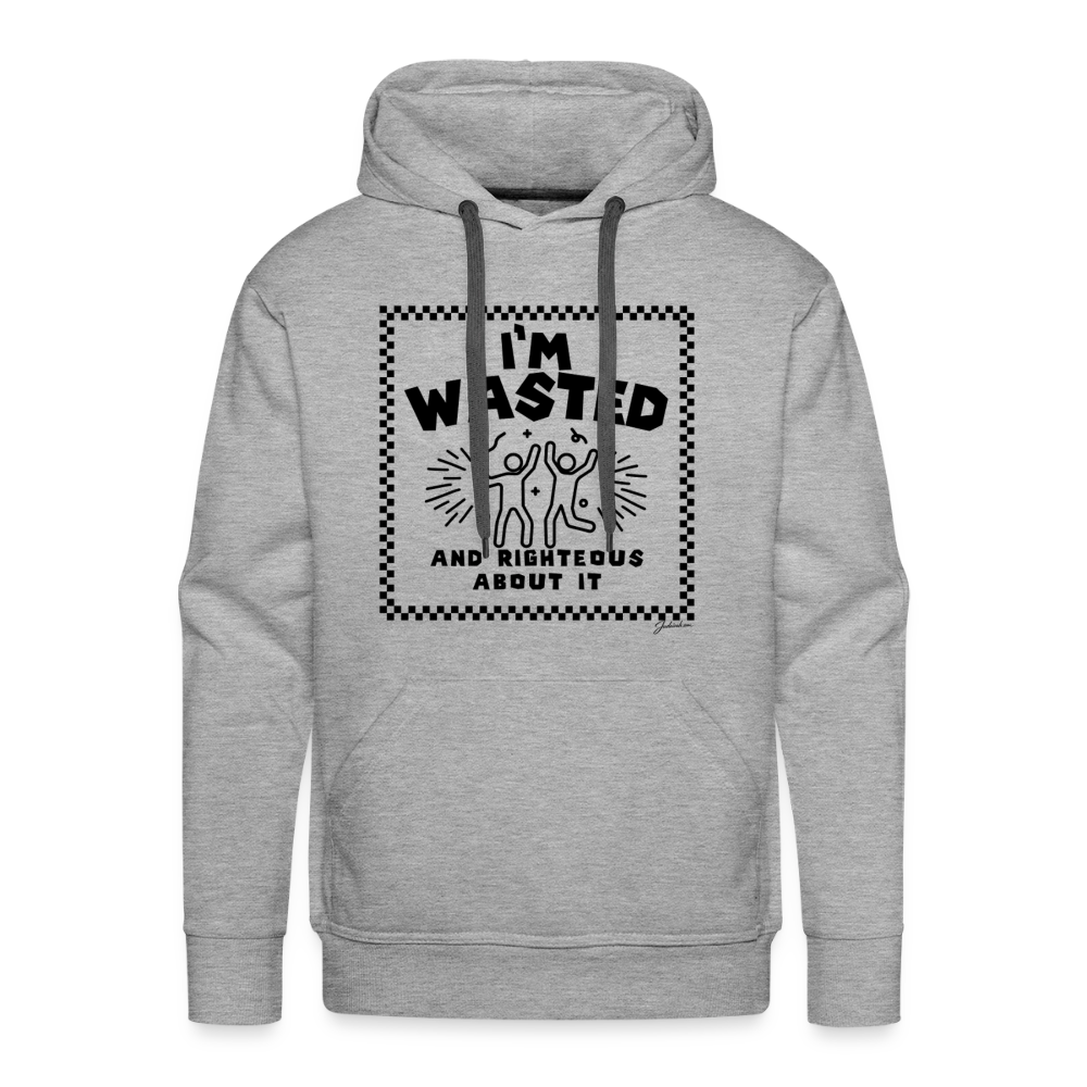 Wasted & Righteous Men’s Premium Hoodie - heather grey