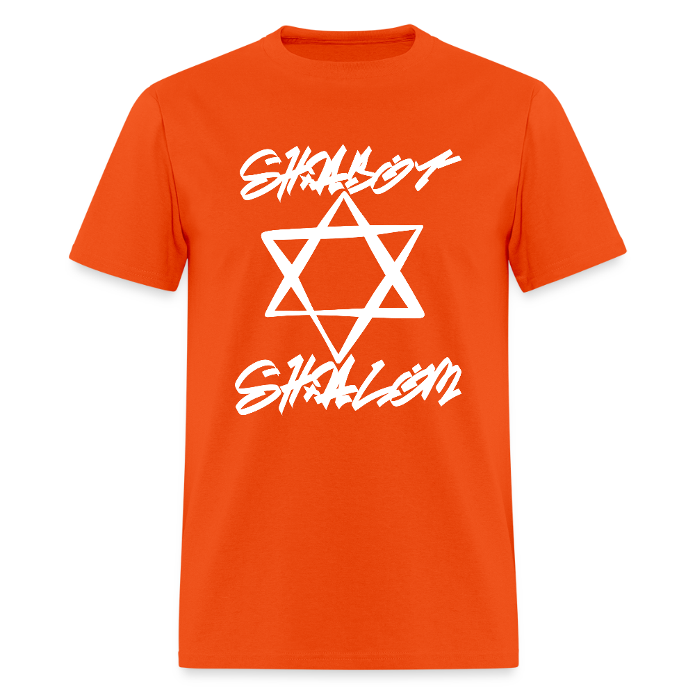 Shabbat Shalom Graffiti Light Star Men's T-Shirt | GILDAN 5000 - orange