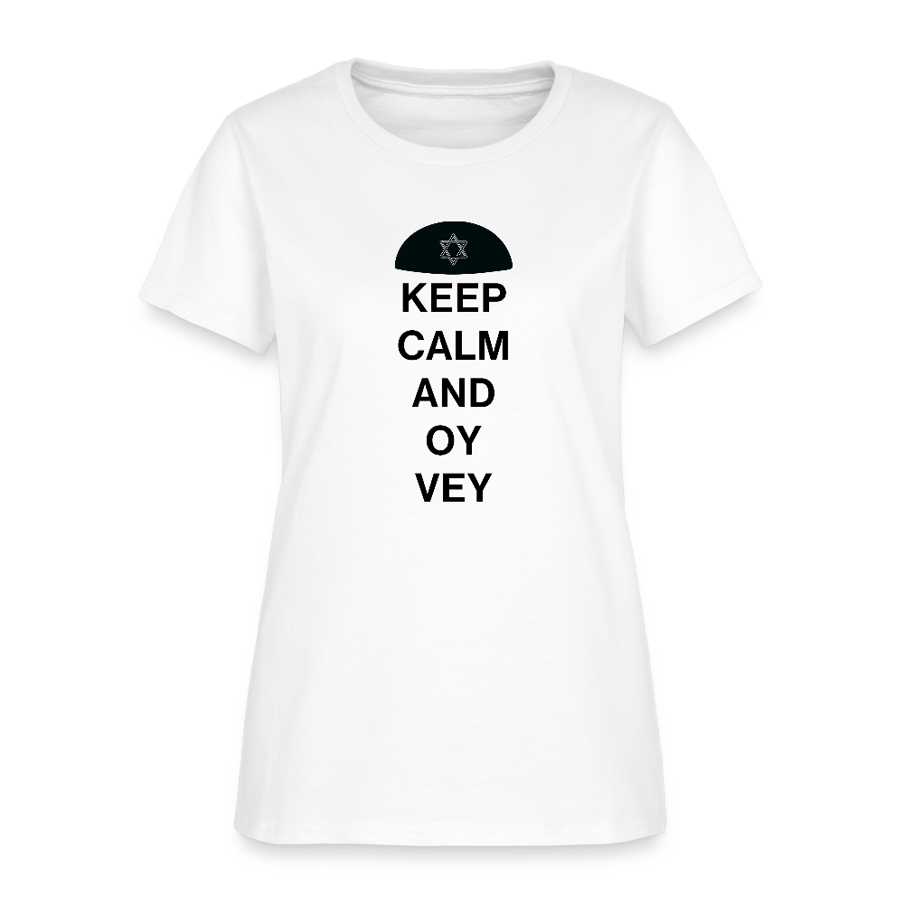 Keep Calm and Oy Vey Women's T-Shirt - white