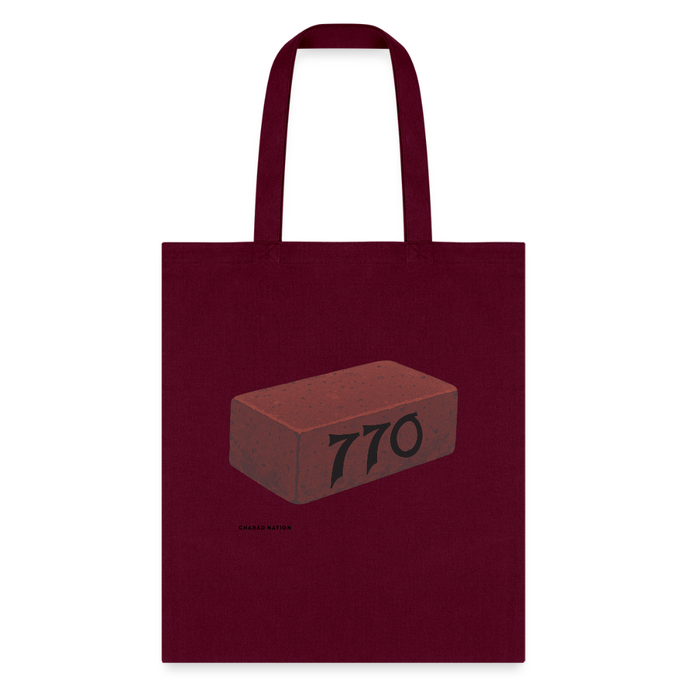 770 Solid Brick Tote Bag - burgundy