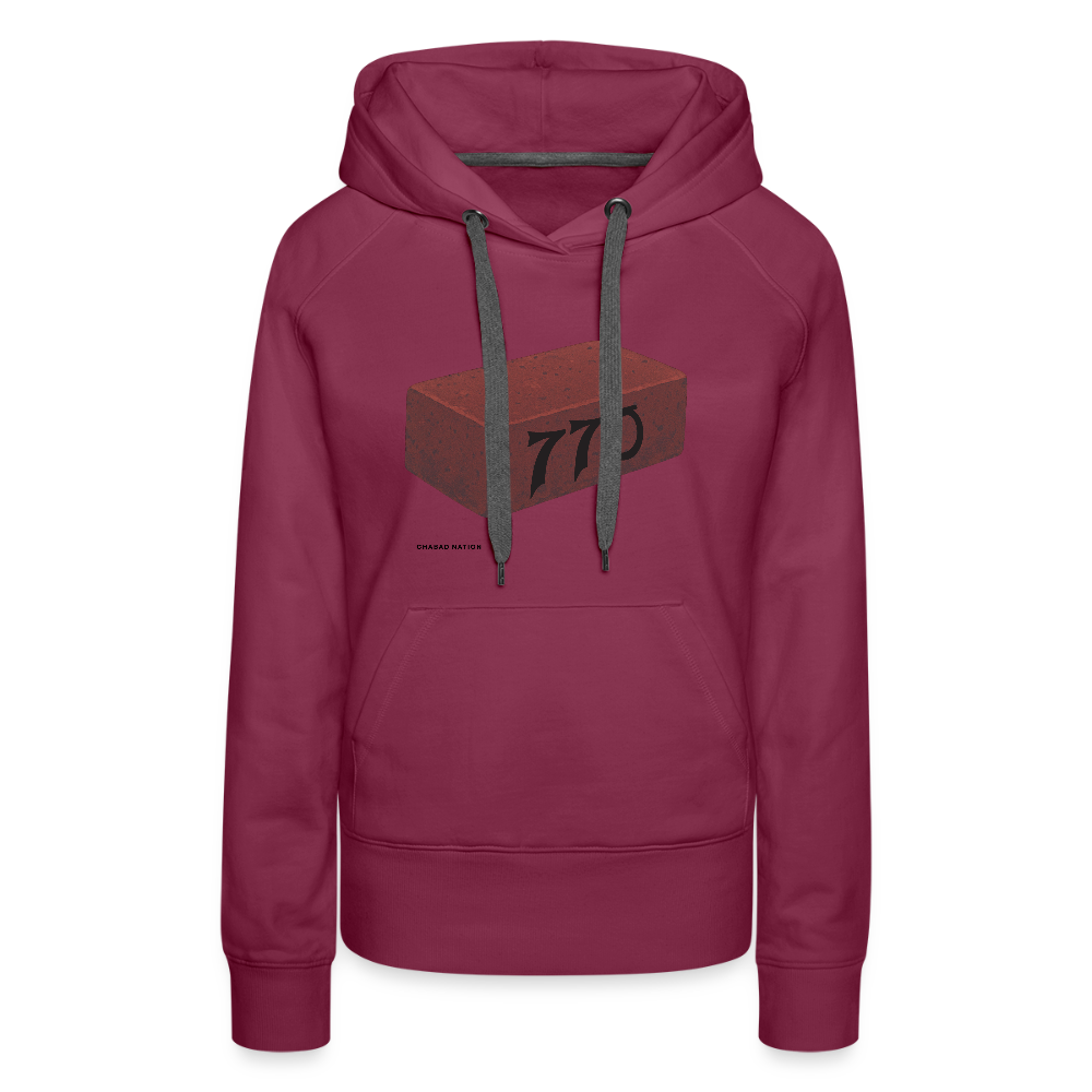 770 Solid Brick Women’s Premium Hoodie - burgundy
