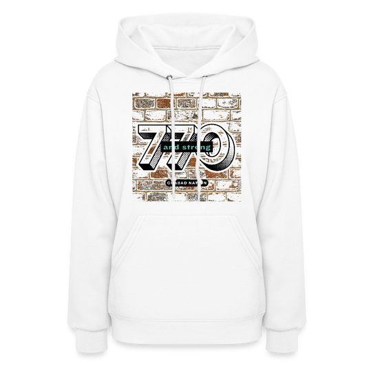 770 And Strong Women's Hoodie - white
