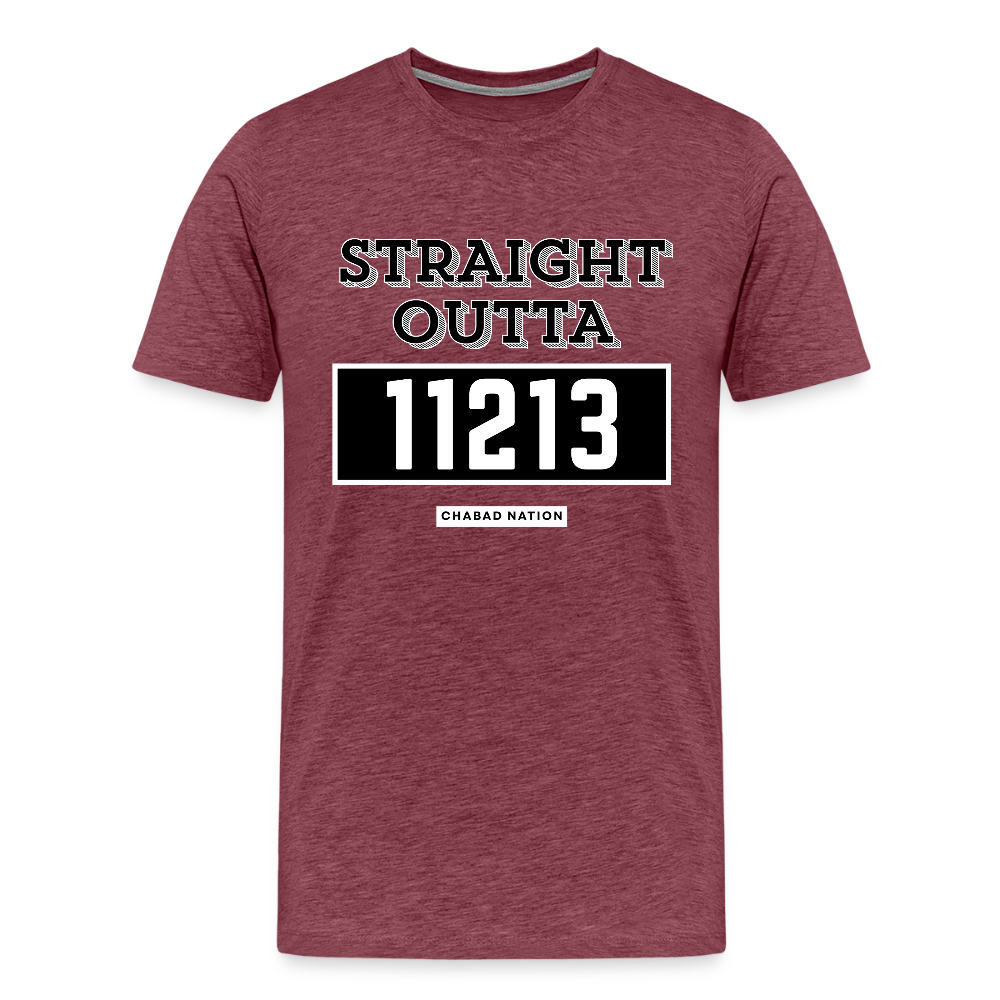 Straight Outta 11213 Men's Premium T-Shirt - heather burgundy