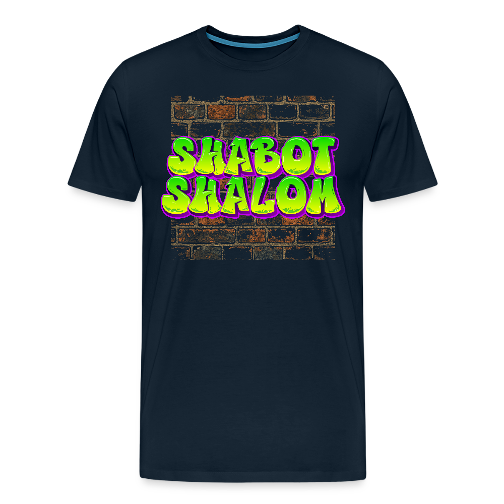 Shabot Shalom Brick 770 Graffiti Men's Premium T-Shirt - deep navy