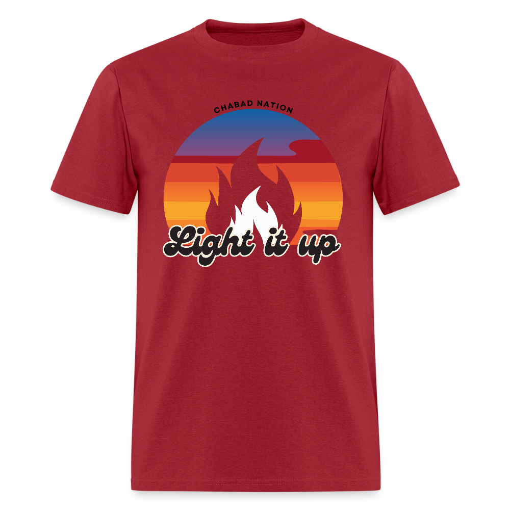 Light It Up Men's T-Shirt | GILDAN 5000 - dark red