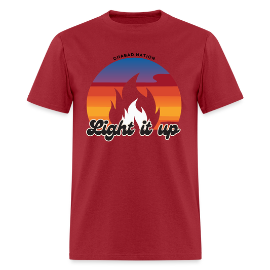 Light It Up Men's T-Shirt | GILDAN 5000 - dark red