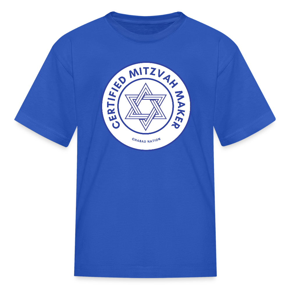 Certified Mitzvah Maker Kids' T-Shirt - royal blue