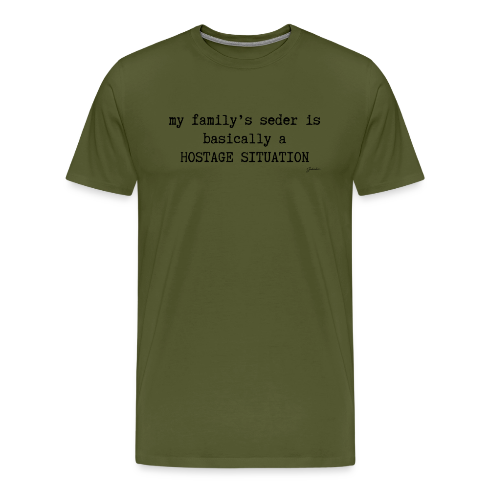 Seder Hostage Men's Premium T-Shirt - olive green