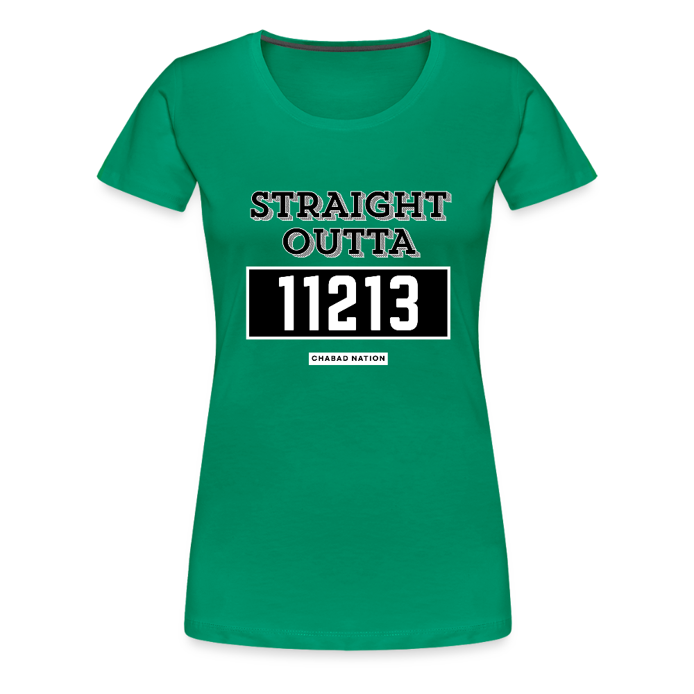 Straight Outta 11213 Women’s Premium T-Shirt - kelly green