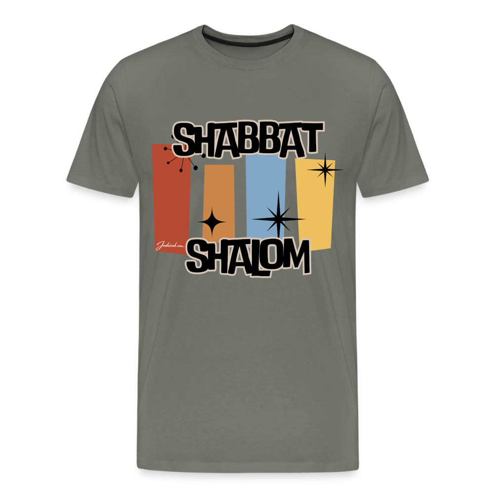 Retro Shabbat Men's Premium T-Shirt - asphalt gray