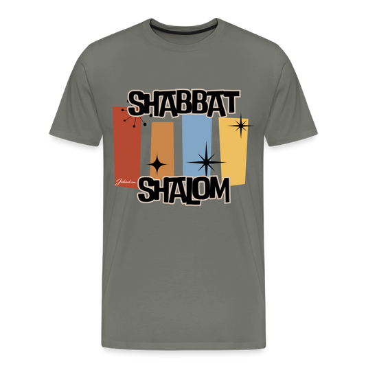 Retro Shabbat Men's Premium T-Shirt - asphalt gray