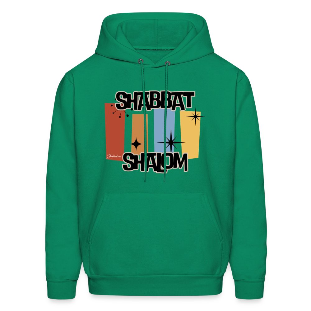 Retro Shabbat Men's Hoodie - kelly green