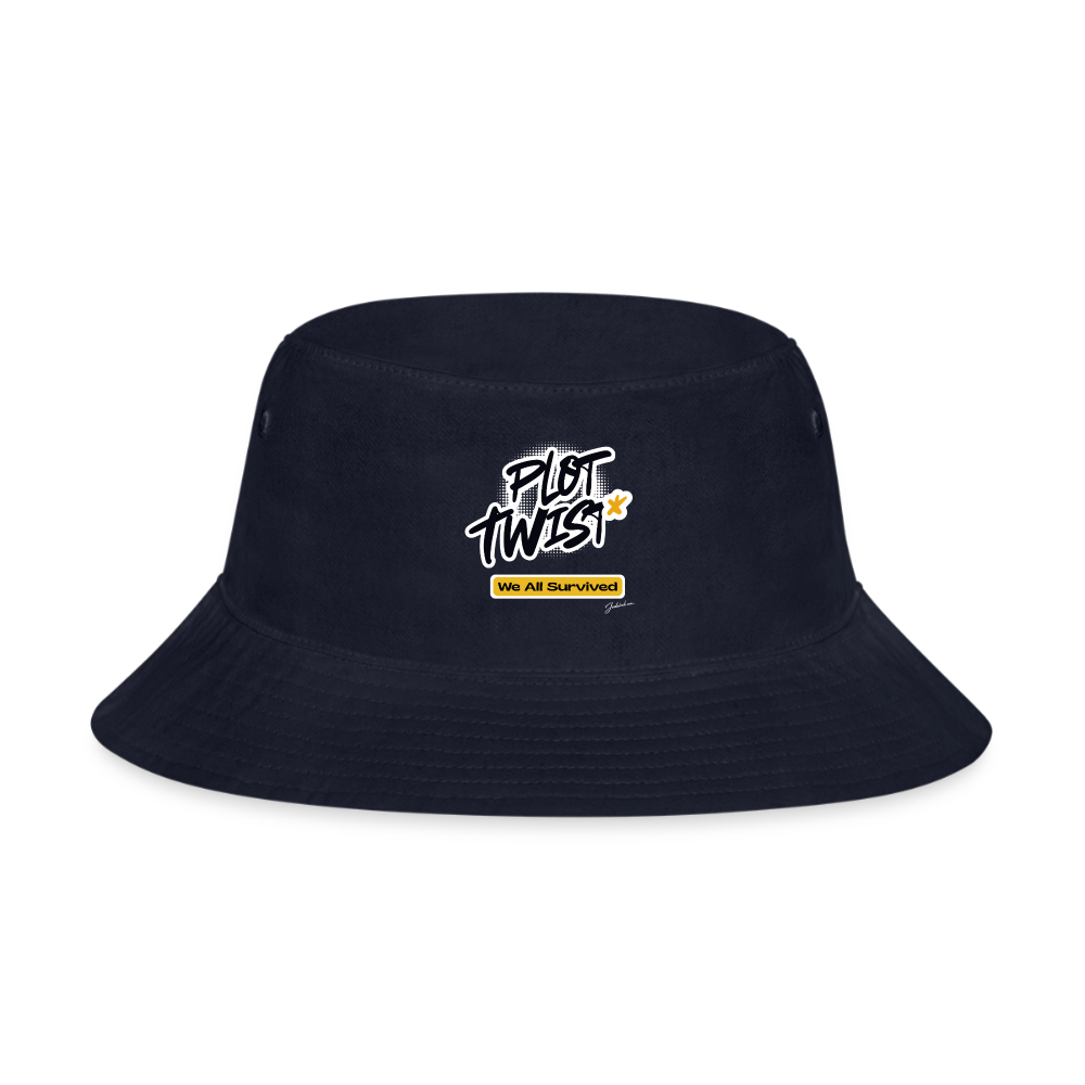 Plot Twist Bucket Hat - navy