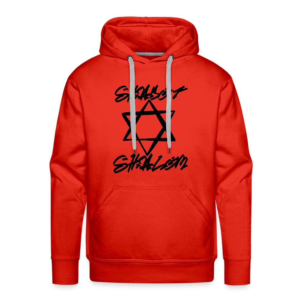 Shabbat Shalom Graffiti Star Men’s Premium Hoodie - red