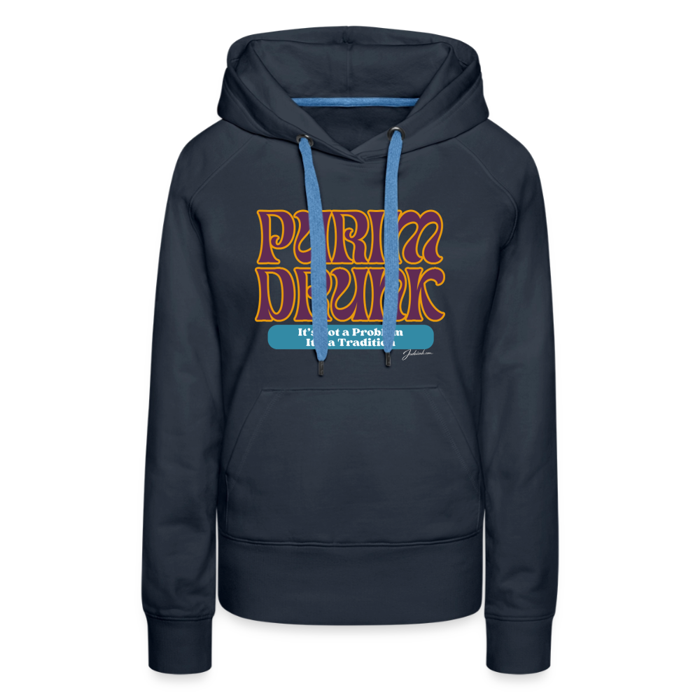 Purim Drunk Women’s Premium Hoodie - navy