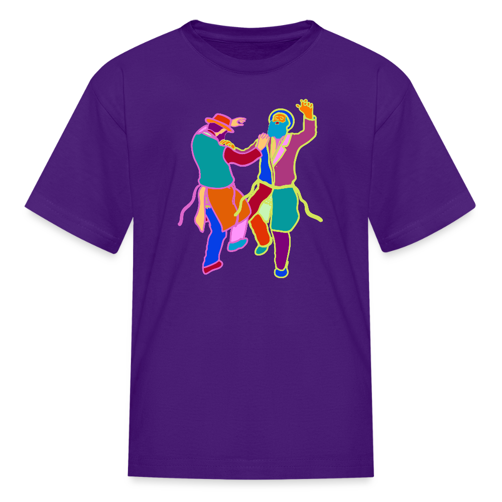 Colorful Dancing Rabbis Kids' T-Shirt - purple