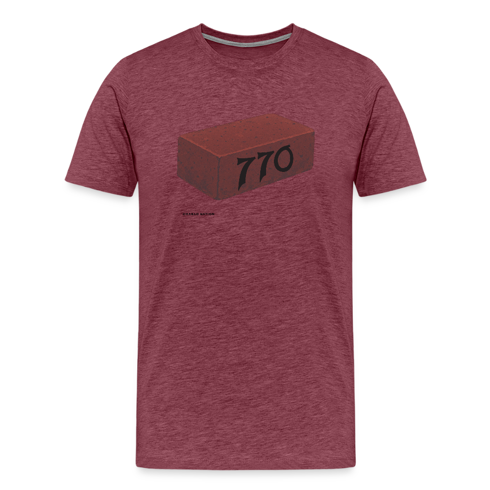 770 Solid Brick Men's Premium T-Shirt - heather burgundy