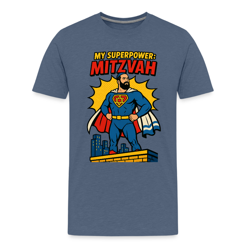 My Superpower: Mitzvah Kids' Premium T-Shirt - heather blue