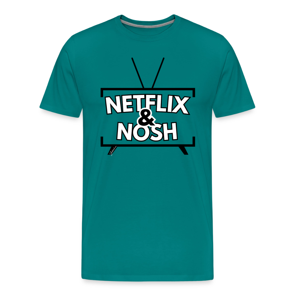 Netflix & Nosh Men's Premium T-Shirt - teal