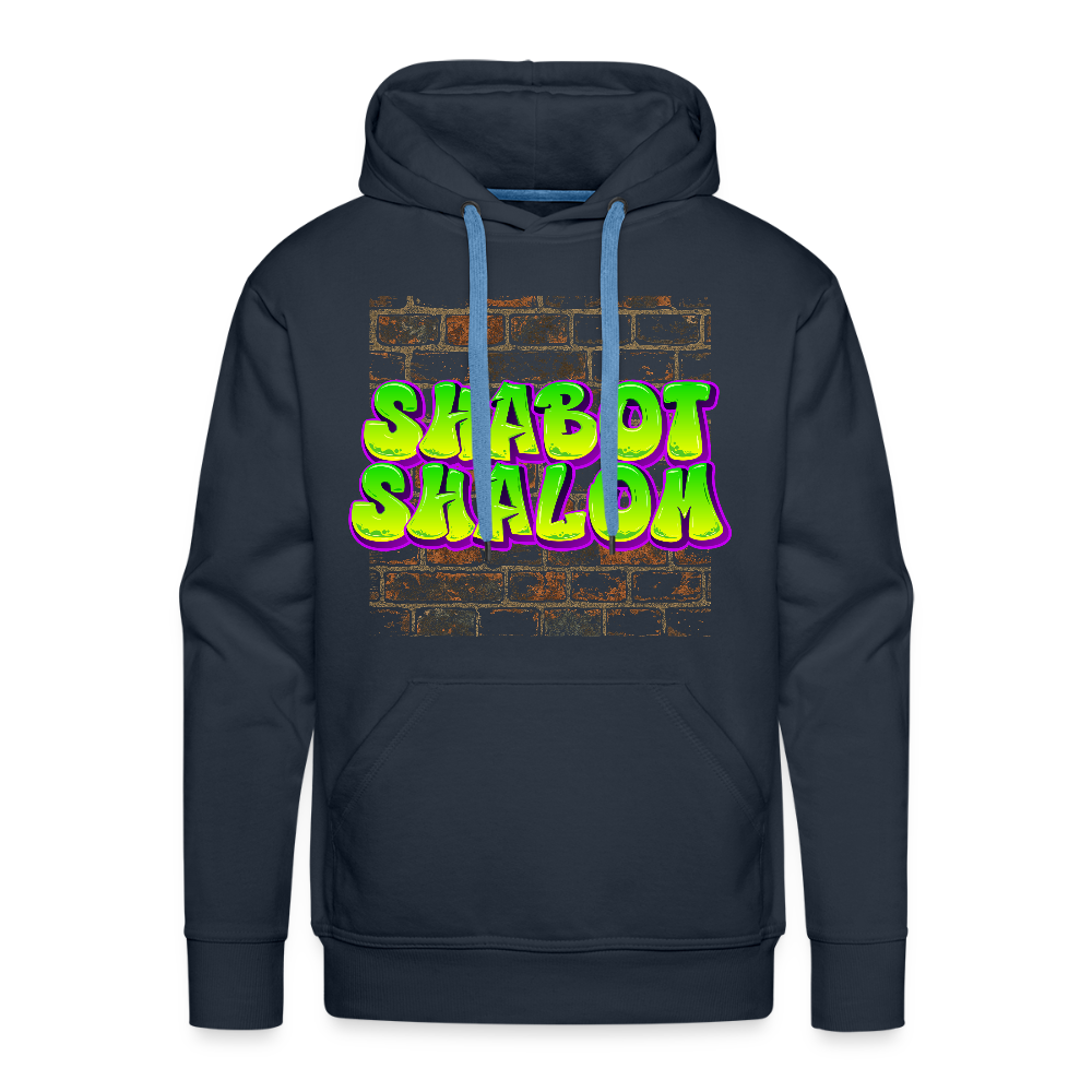 Shabot Shalom Brick 770 Graffiti Men’s Premium Hoodie - navy