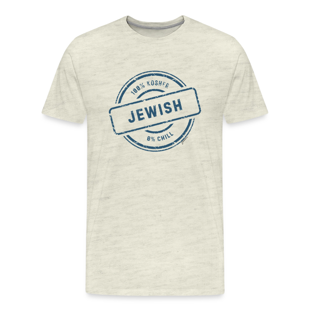 100% Jewish Men's Premium T-Shirt - heather oatmeal