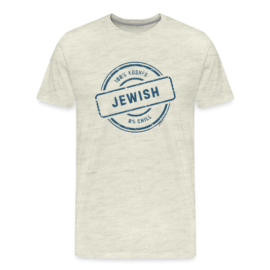 100% Jewish Men's Premium T-Shirt - heather oatmeal