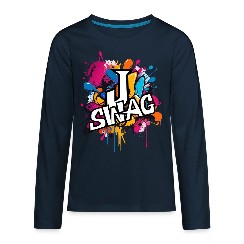 Jswag Logo  Kids' Premium Long Sleeve T-Shirt - deep navy