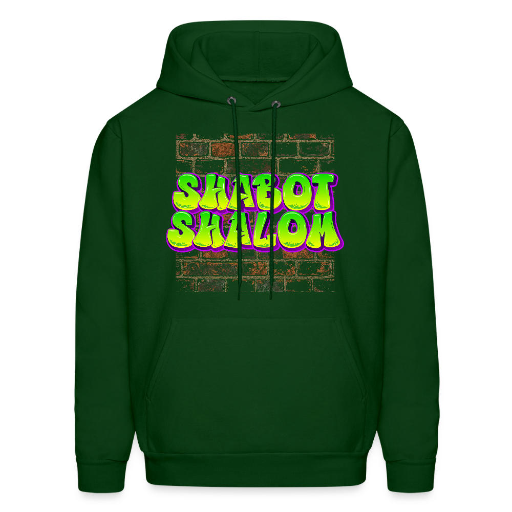 Shabot Shalom Brick 770 Graffiti Men's Hoodie - forest green
