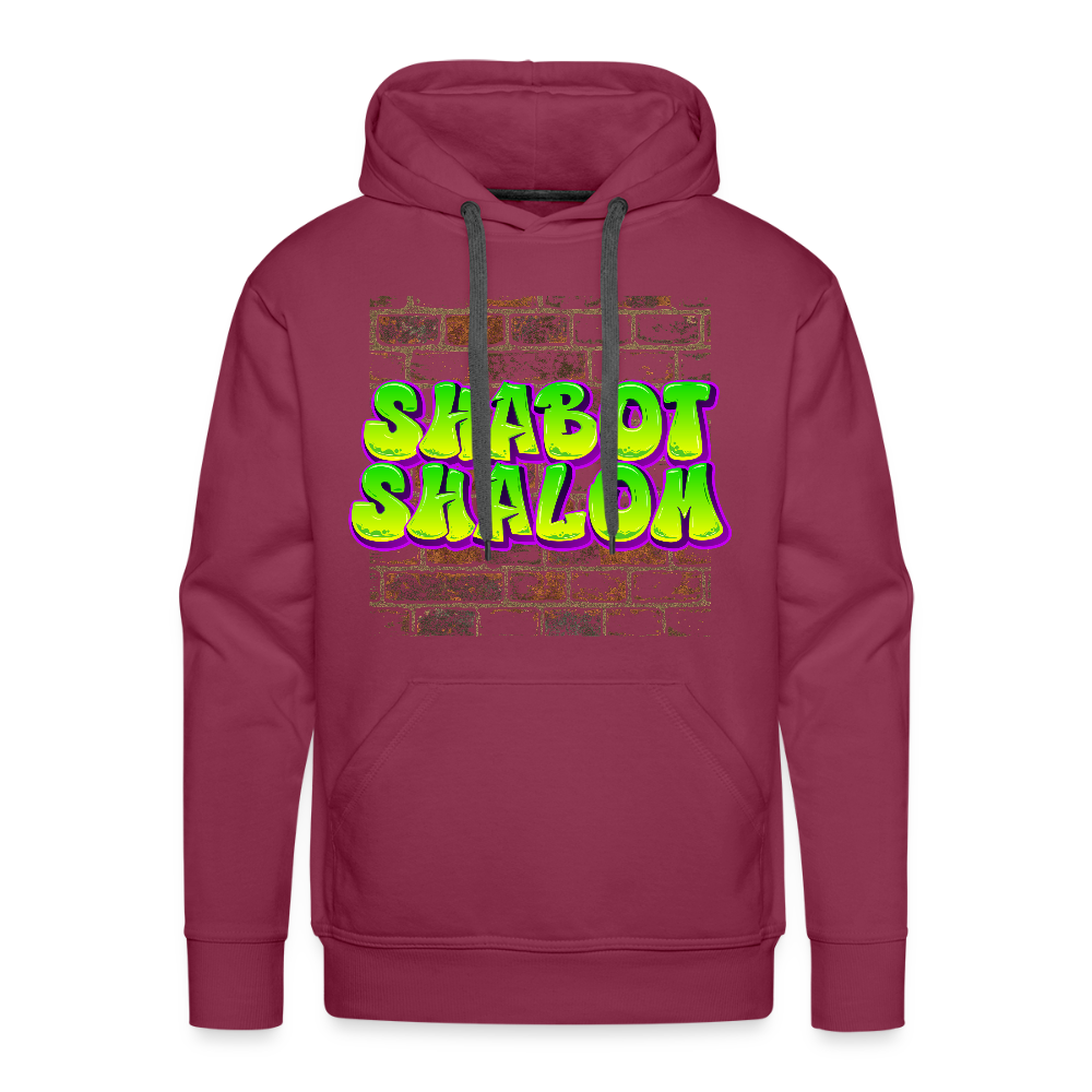 Shabot Shalom Brick 770 Graffiti Men’s Premium Hoodie - burgundy