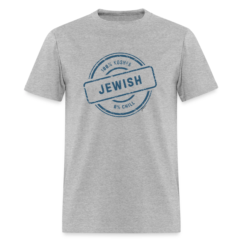 100% Jewish Men's T-Shirt | GILDAN 5000 - heather gray