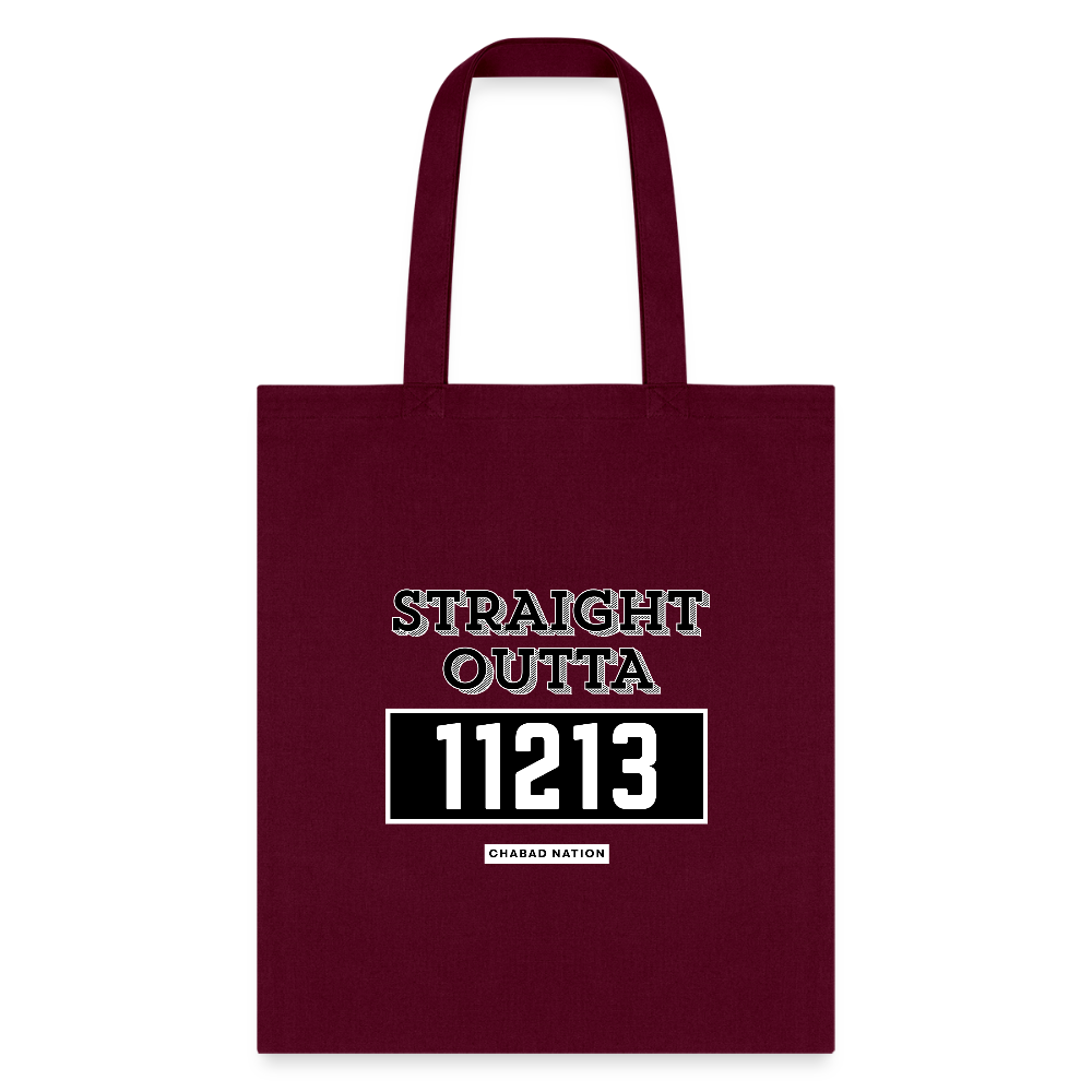 Straight Outta 11213 Tote Bag - burgundy