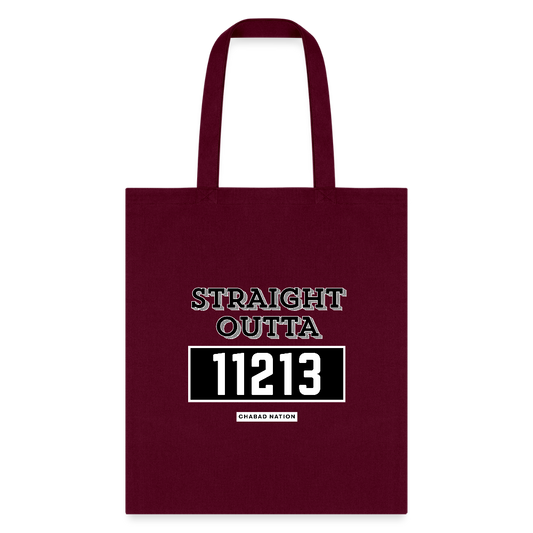 Straight Outta 11213 Tote Bag - burgundy