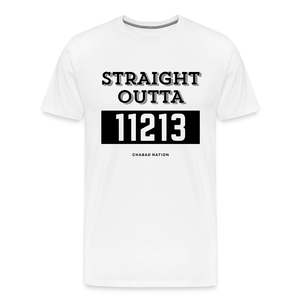 Straight Outta 11213 Men's Premium T-Shirt - white