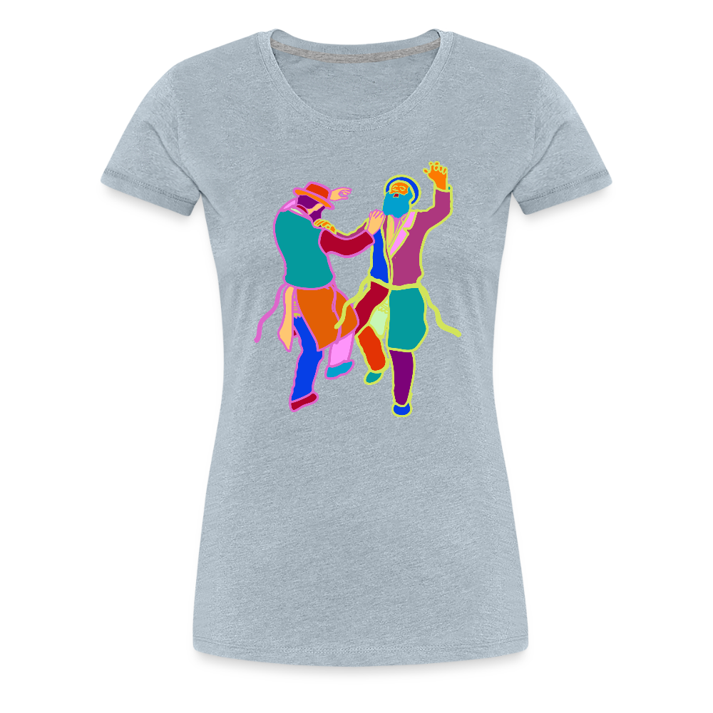 Colorful Dancing Rabbis Women’s Premium T-Shirt - heather ice blue