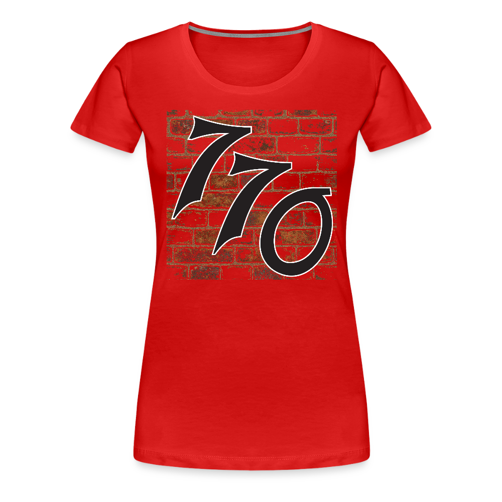 770 Brick Wall Women’s Premium T-Shirt - red